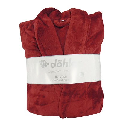 BAÑO BATA MIC. FLANNEL DOHLER TALLE P - BORDO