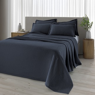 COLCHA DOHLER PROVENCA QUEEN C/FUNDA - AZUL MARINO