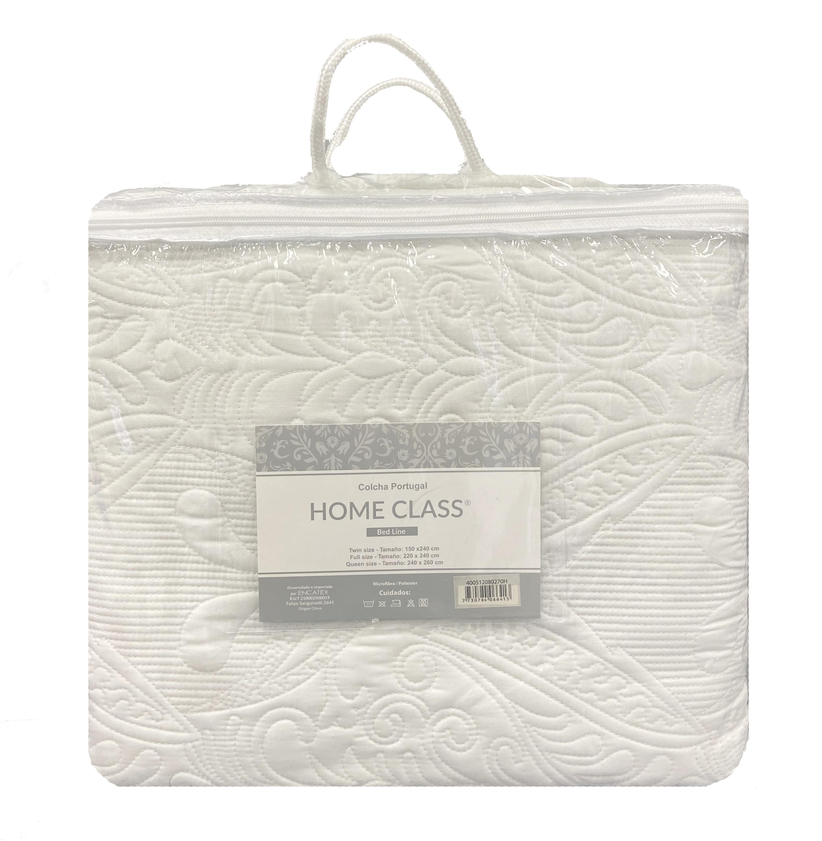COLCHA H&K PORTUGAL 2 PLAZAS BLANCO