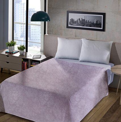 FRAZADA KING POLAR EST FLORES ROSA