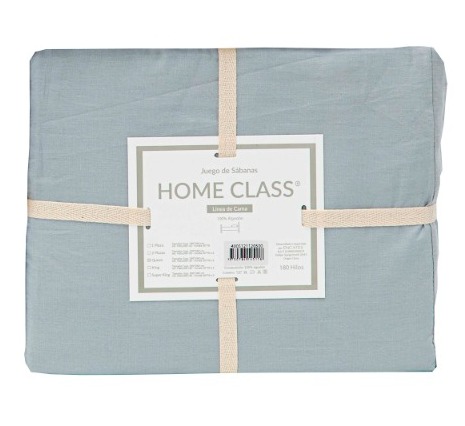 JUEGO SABANA 1 PLAZA 180H L HOME CLASS - GRIS