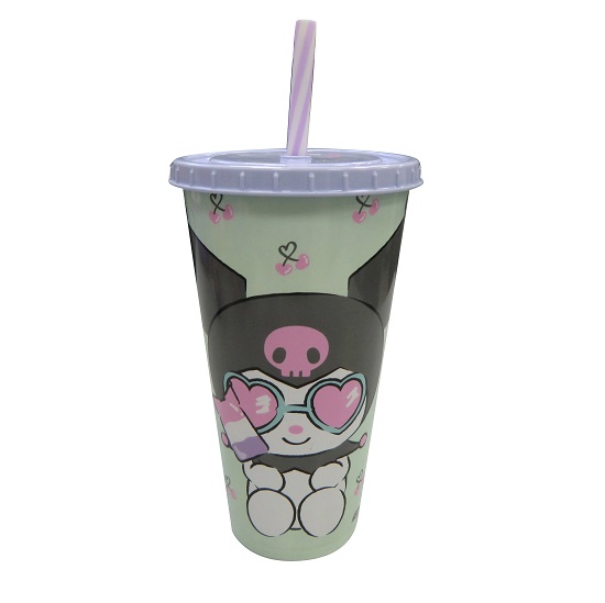 VASO 700 ML C/PAJITA KUROMI